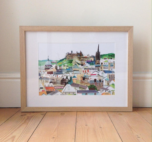 Edinburgh City Landscape A3 Print