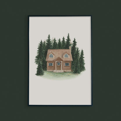 Log Cabin A5 Print