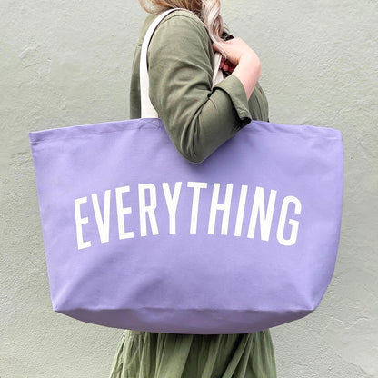 Everything Really Big Canvas Tote Bag - Lavender