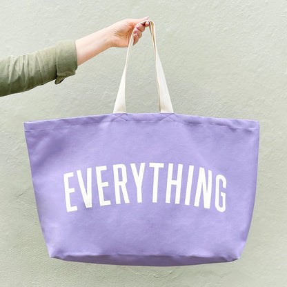 Everything Really Big Canvas Tote Bag - Lavender