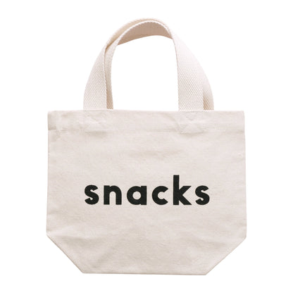 Small Snacks Canvas Tote Bag - Natural