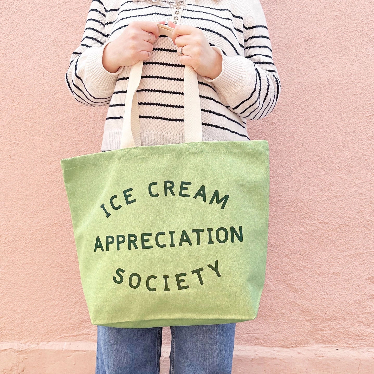 Ice Cream Appreciation Society Canvas Tote Bag - Pistachio