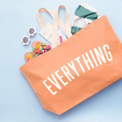 Everything Really Big Canvas Tote Bag - Peach