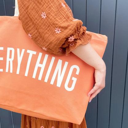 Everything Really Big Canvas Tote Bag - Peach