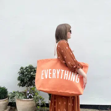 Everything Really Big Canvas Tote Bag - Peach