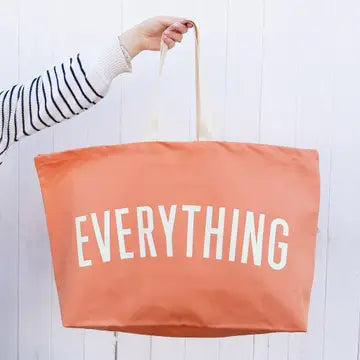 Everything Really Big Canvas Tote Bag - Peach