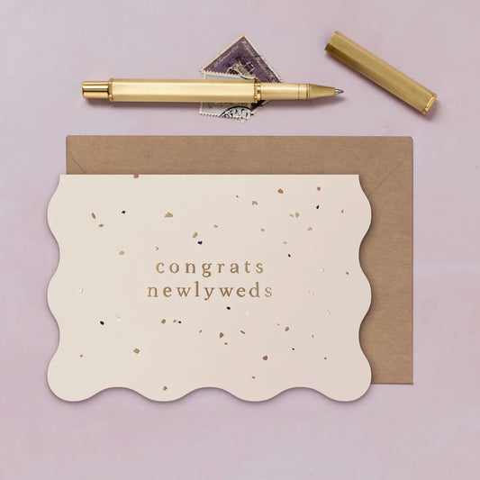 Congrats Newlyweds Wavy Card