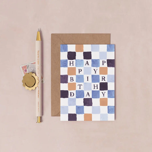 Checkerboard Mini Birthday Card