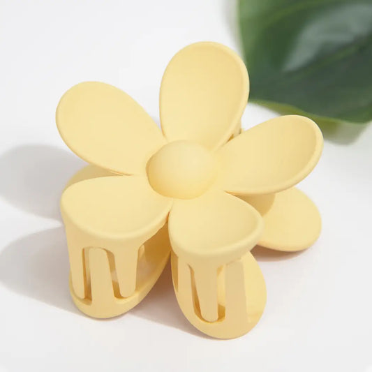 Matt Daisy Claw Clip - Yellow