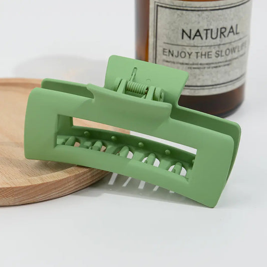 Rectangle Hair Clip - Matte Green