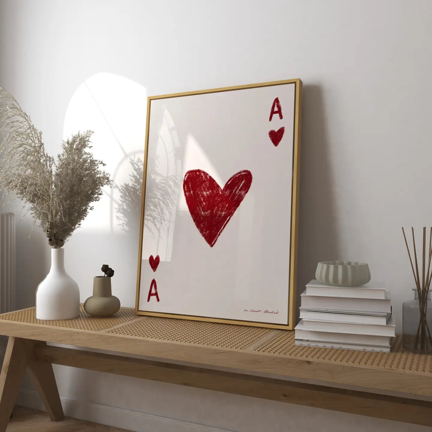 Ace of Hearts - A4 Art Print