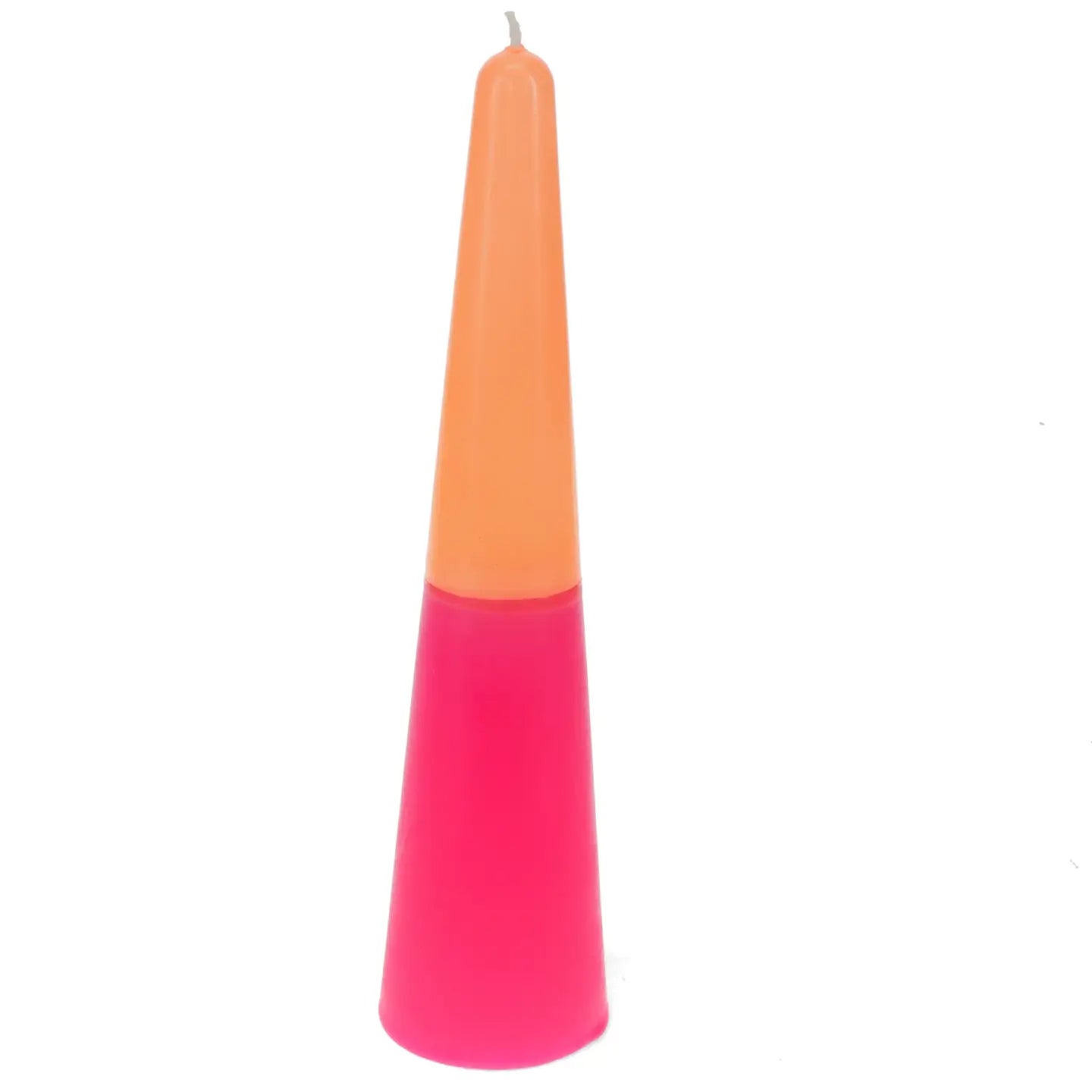 Large Cone Candle - Pink and Orange