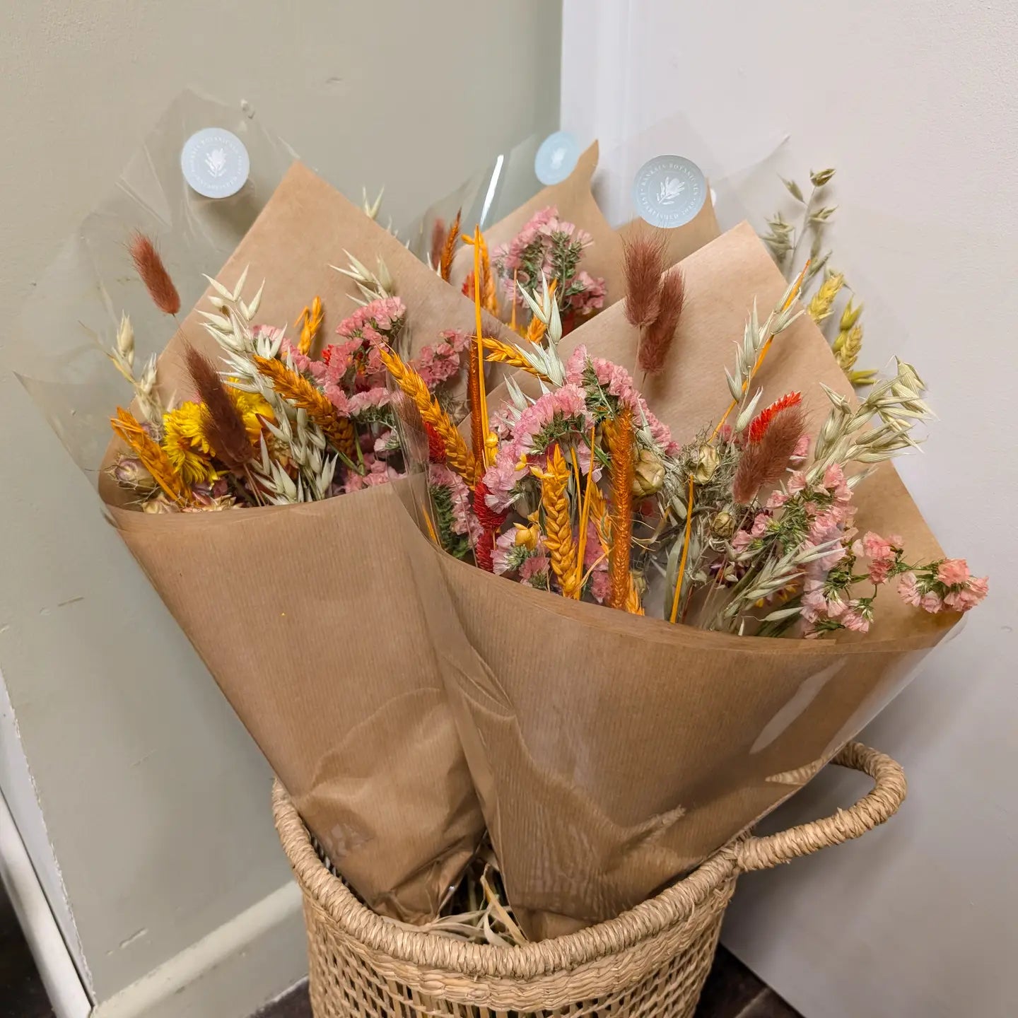 Dried Flowers Bouquet - Orange