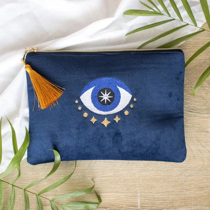 All Seeing Eye Velvet Makeup Pouch