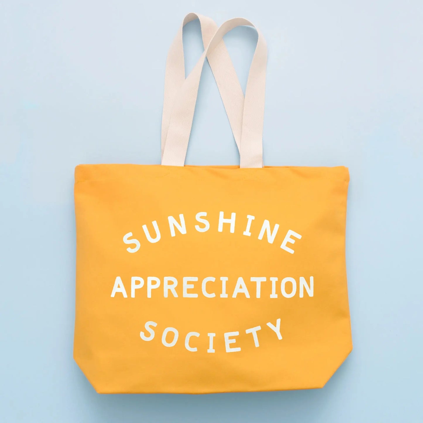 Sunshine Appreciation Society Canvas Tote Bag - Yellow