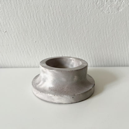 Concrete Tealight Holder - Oak Marble