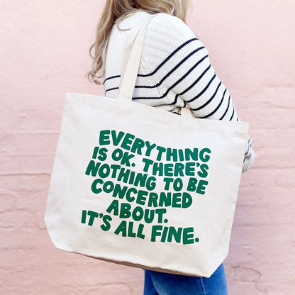 Everything Is Okay Canvas Tote Bag