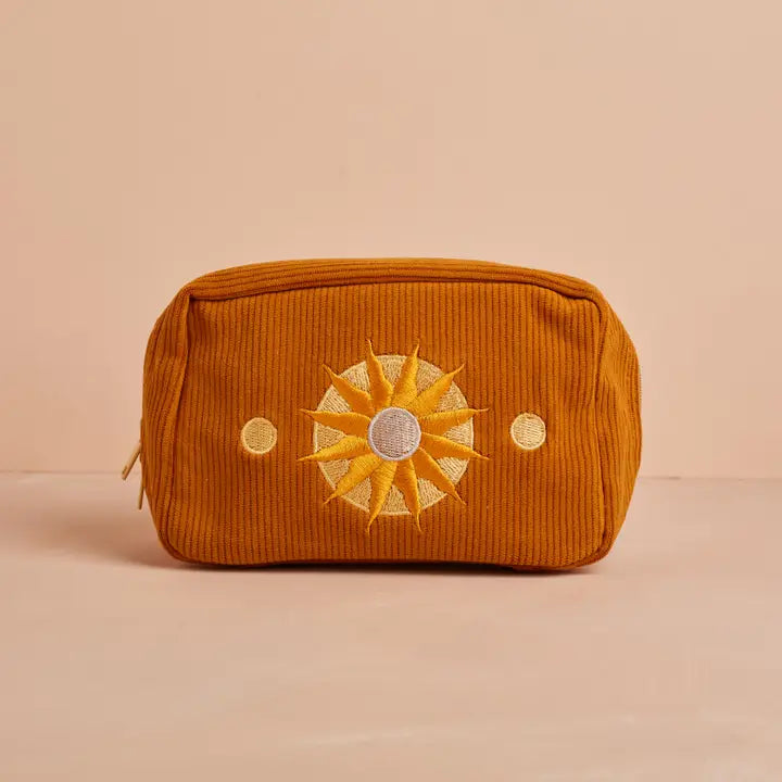 Corduroy Makeup Bag - Burnt Orange