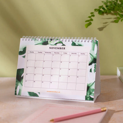 Tropical Greenery 2023 Desk Calendar