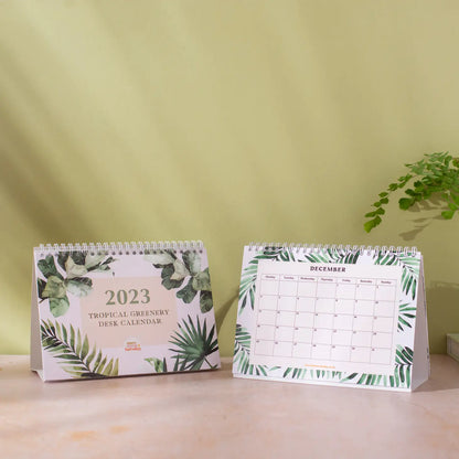 Tropical Greenery 2023 Desk Calendar