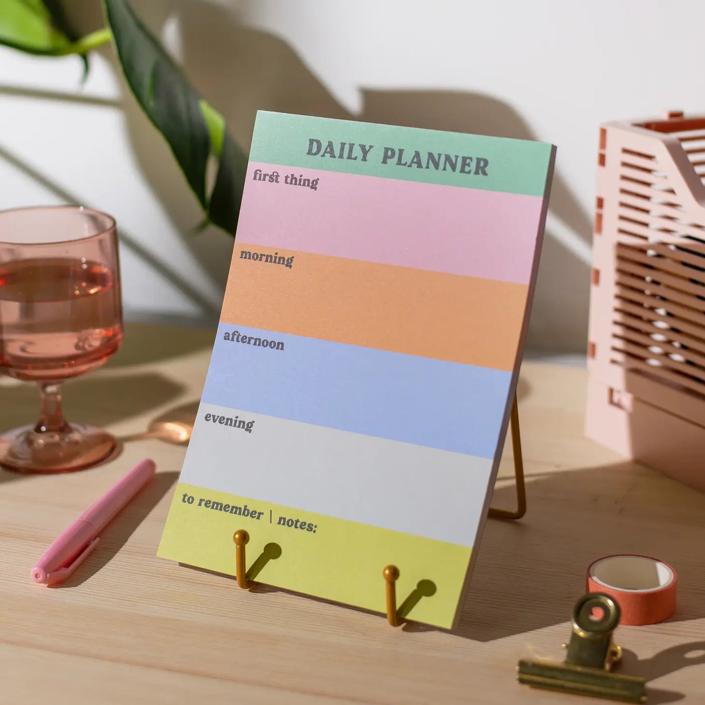 Daily Planner Pad - Rainbow