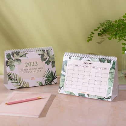 Tropical Greenery 2023 Desk Calendar